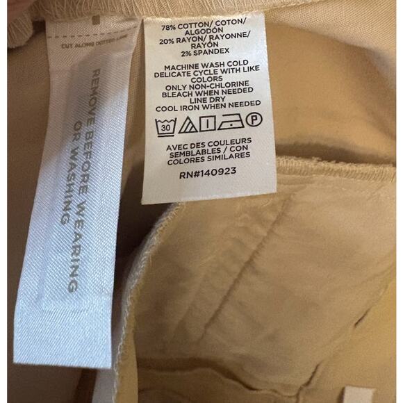 Loft Women's Khaki The Riviera Slim Chino Pants Curvy Size 12 NWT - Picture 8 of 8